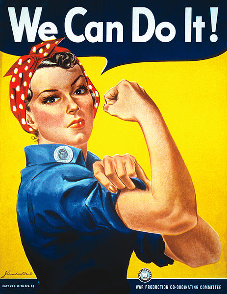 imatge obtinguda en http://en.wikipedia.org/wiki/File:We_Can_Do_It!.jpg